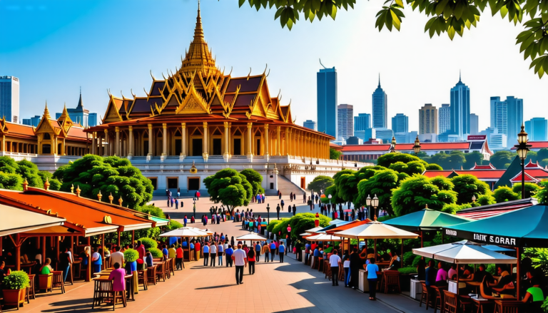plongez dans l'univers de phnom penh, la vibrante capitale du cambodge, emblématique de la francophonie. explorez son riche patrimoine culturel, ses trésors historiques et son ambiance chaleureuse. vivez une expérience unique où la langue française s'entrelace avec la diversité cambodgienne.
