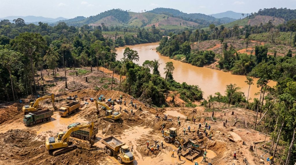 découvrez comment l'industrie de l'or au cambodge connaît une expansion rapide tout en affrontant les défis écologiques majeurs liés à cette croissance.