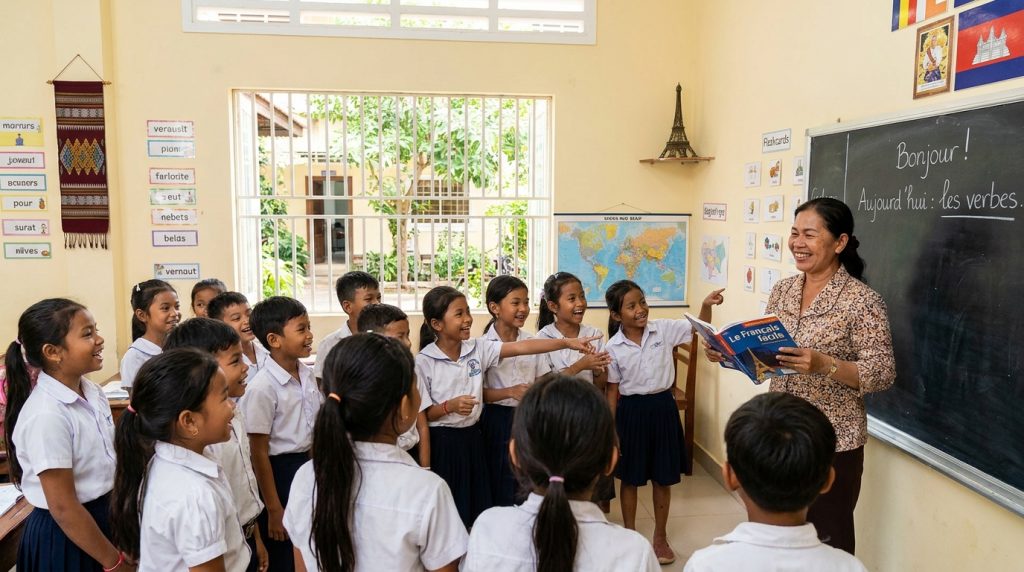 découvrez le témoignage inspirant d’un enseignant cambodgien sur le français, une langue porteuse d’espoir et de connexion culturelle.