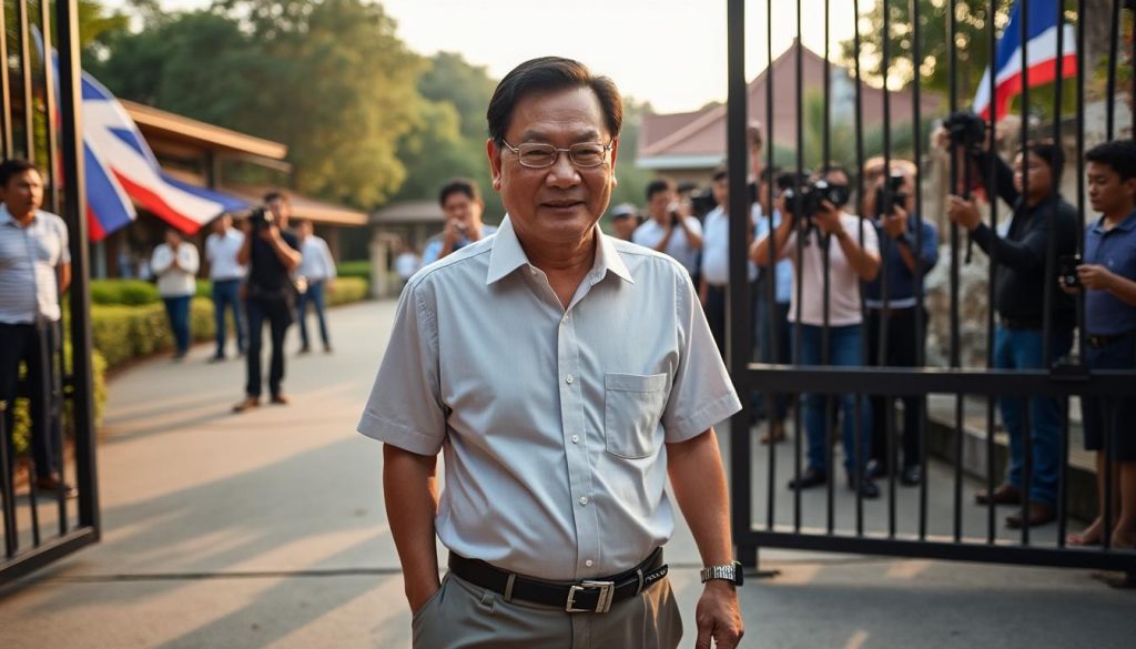 après huit mois d'incarcération, l'ancien premier ministre thaïlandais thaksin retrouve sa liberté, marquant un tournant important dans la politique de la thaïlande.