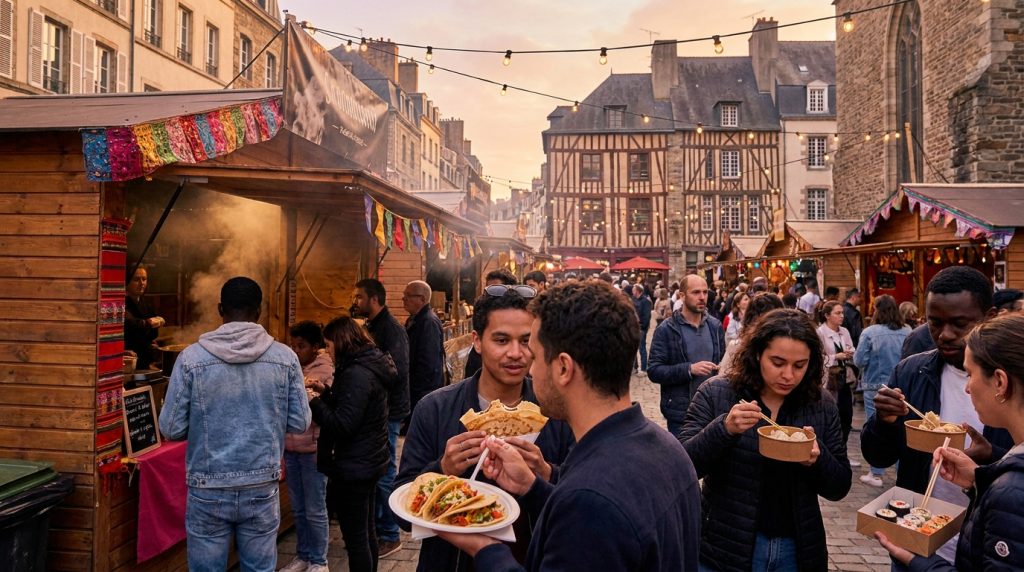 découvrez à rennes le street food festival, un événement gourmand qui vous fait voyager autour du monde à travers des saveurs uniques et des plats de rue authentiques.