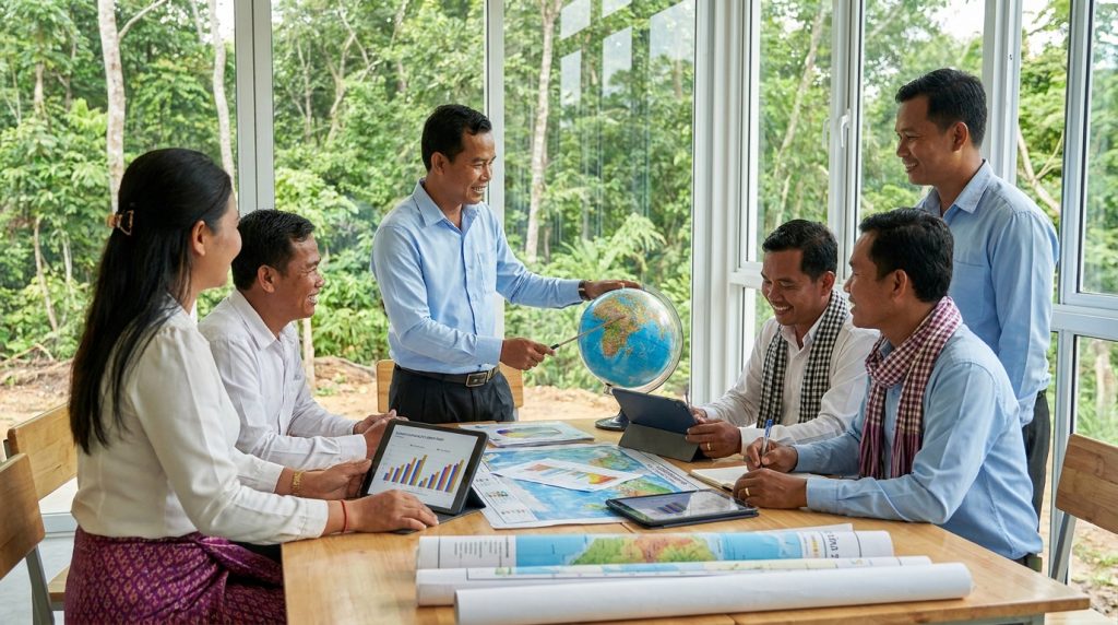 au cambodge, les enseignants s'engagent pleinement pour relever le défi climatique, en se formant et en sensibilisant les élèves aux enjeux environnementaux cruciaux.