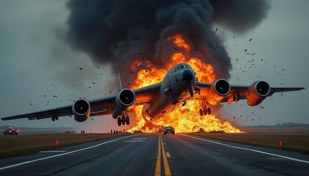 découvrez les premiers éléments des investigations suite au crash tragique d'un bombardier b-52 survenu juste après le décollage, provoquant une boule de feu fatale.