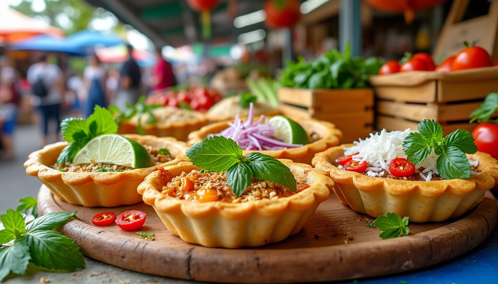 découvrez les tartas aux saveurs authentiques thaïlandaises, une explosion de goûts exotiques qui débarque chaque lundi au marché. une expérience culinaire à ne pas manquer !