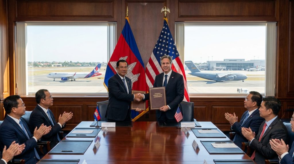 un accord historique signé entre le cambodge et les états-unis visant à renforcer la coopération aérienne bilatérale, ouvrant la voie à des échanges accrus et une meilleure connectivité.